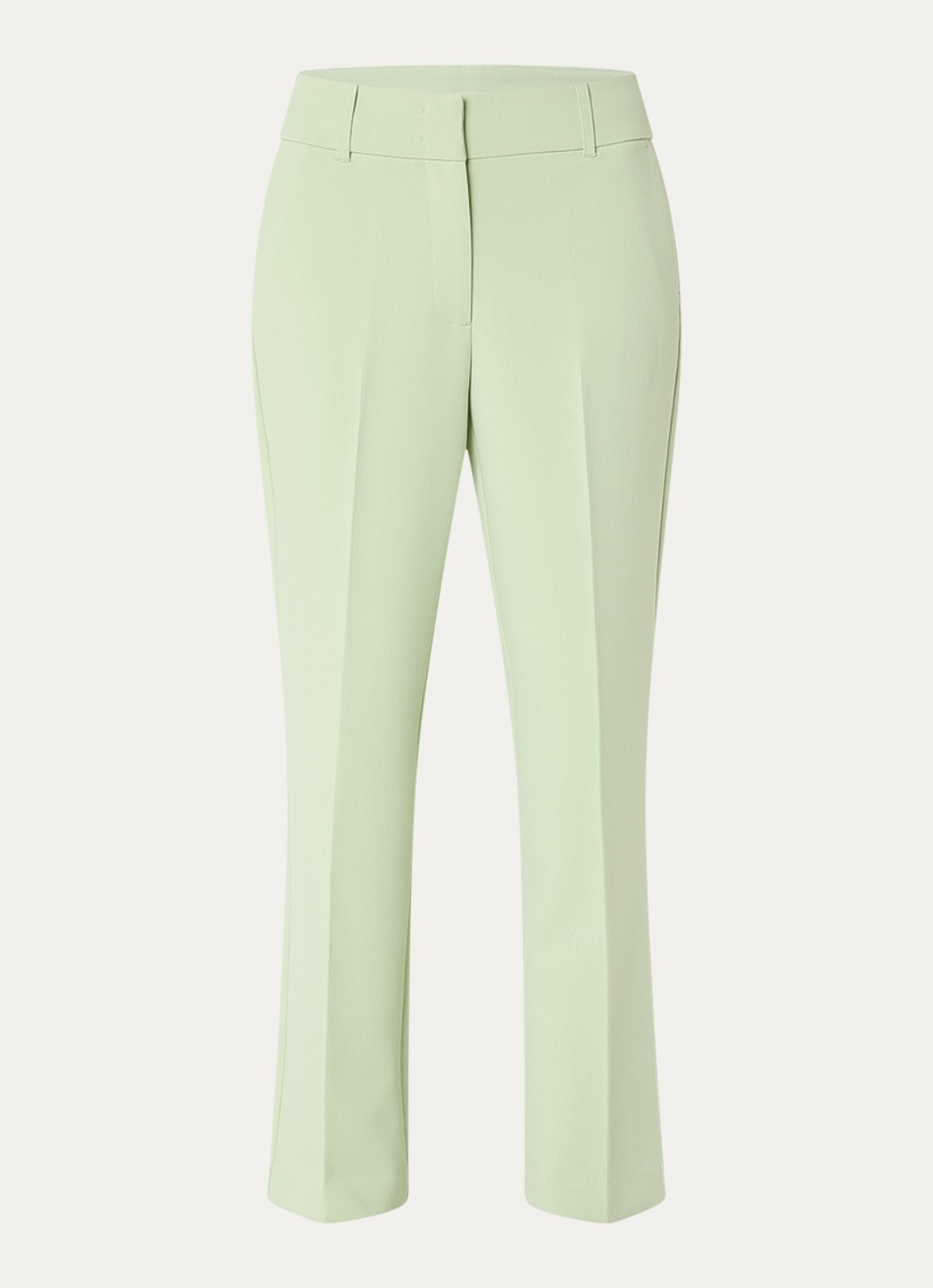 Expresso High waist straight fit pantalon met steekzakken - voorkant 2 lichtgroen