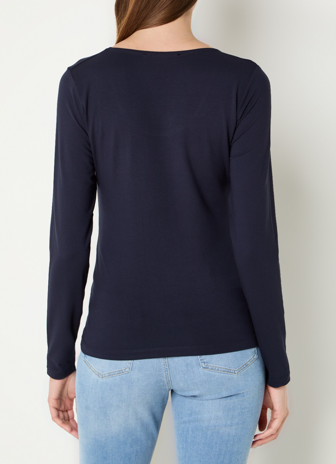 Expresso Longsleeve met ronde hals - achterkant 2 donkerblauw