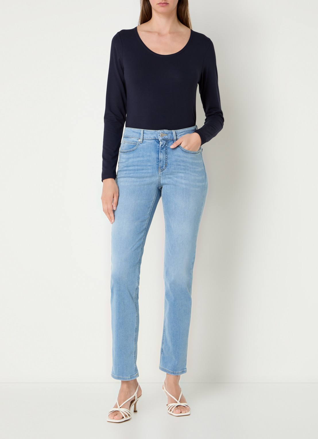 Expresso Longsleeve met ronde hals - voorkant 4 donkerblauw