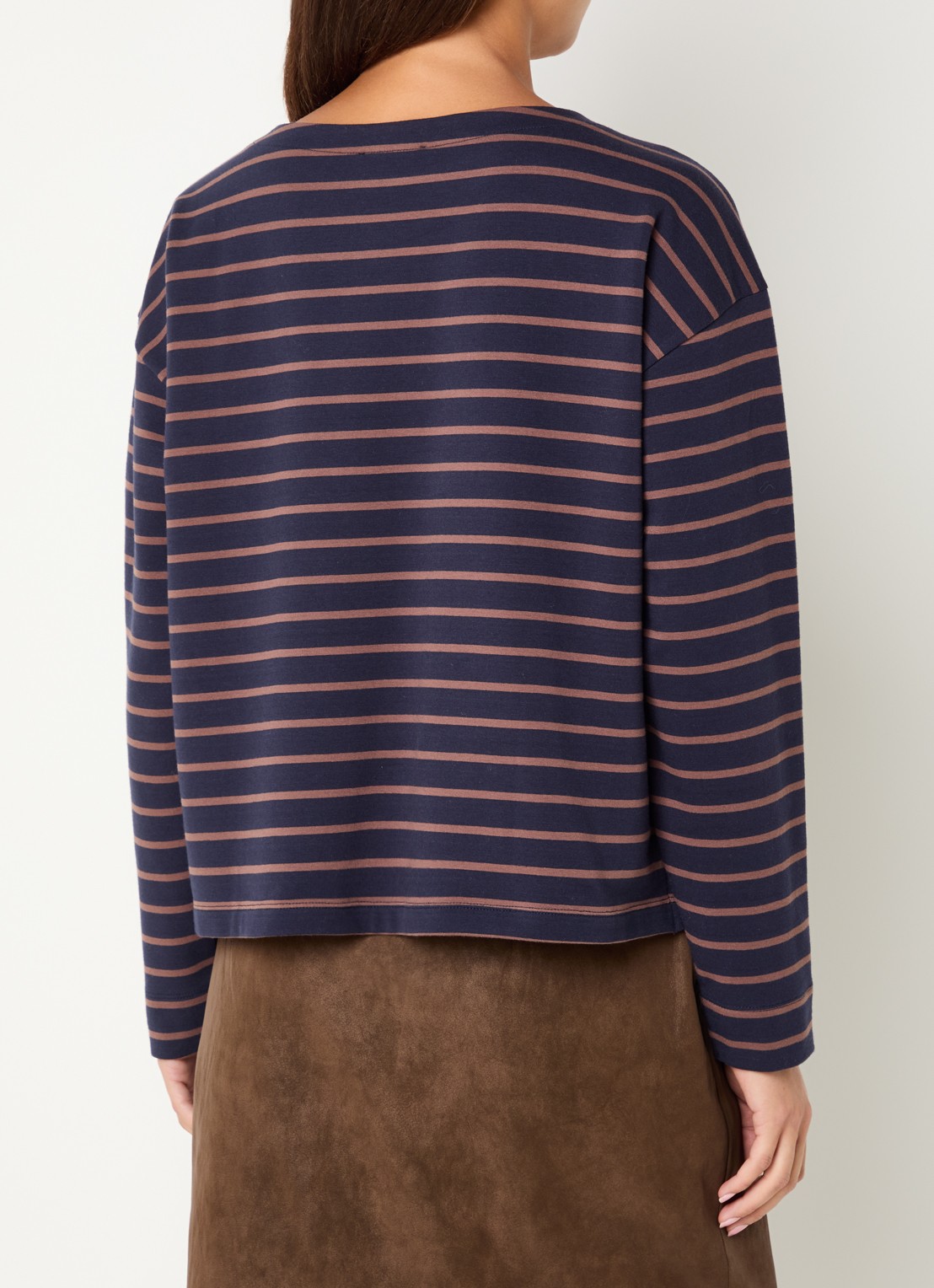 Expresso Longsleeve met streepprint - achterkant 2 donkerblauw