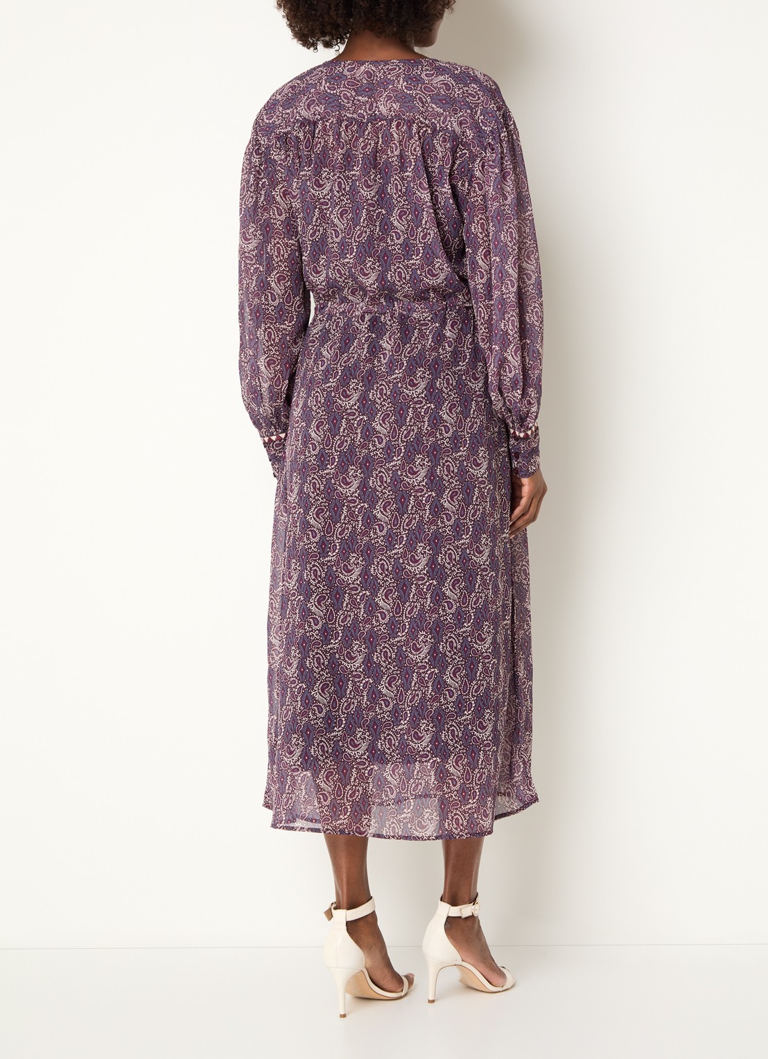 Expresso Maxi tuniekjurk met print - achterkant 4 paars