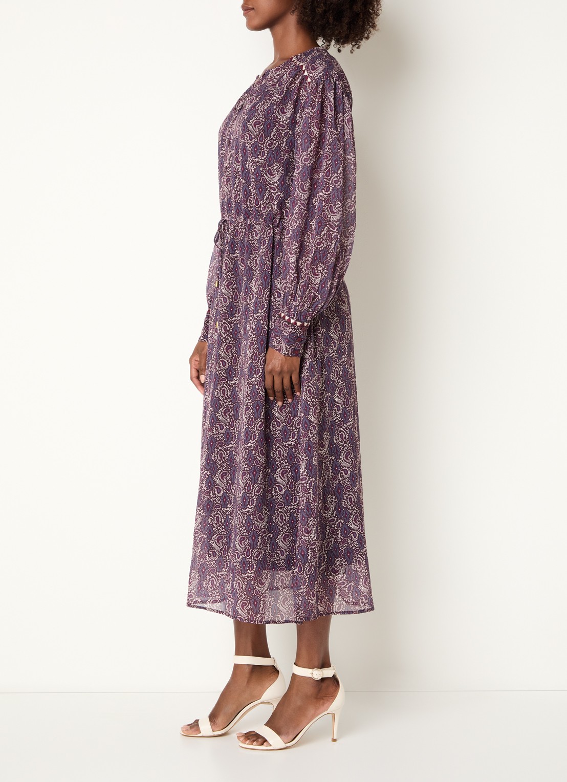 Expresso Maxi tuniekjurk met print - voorkant 2 paars