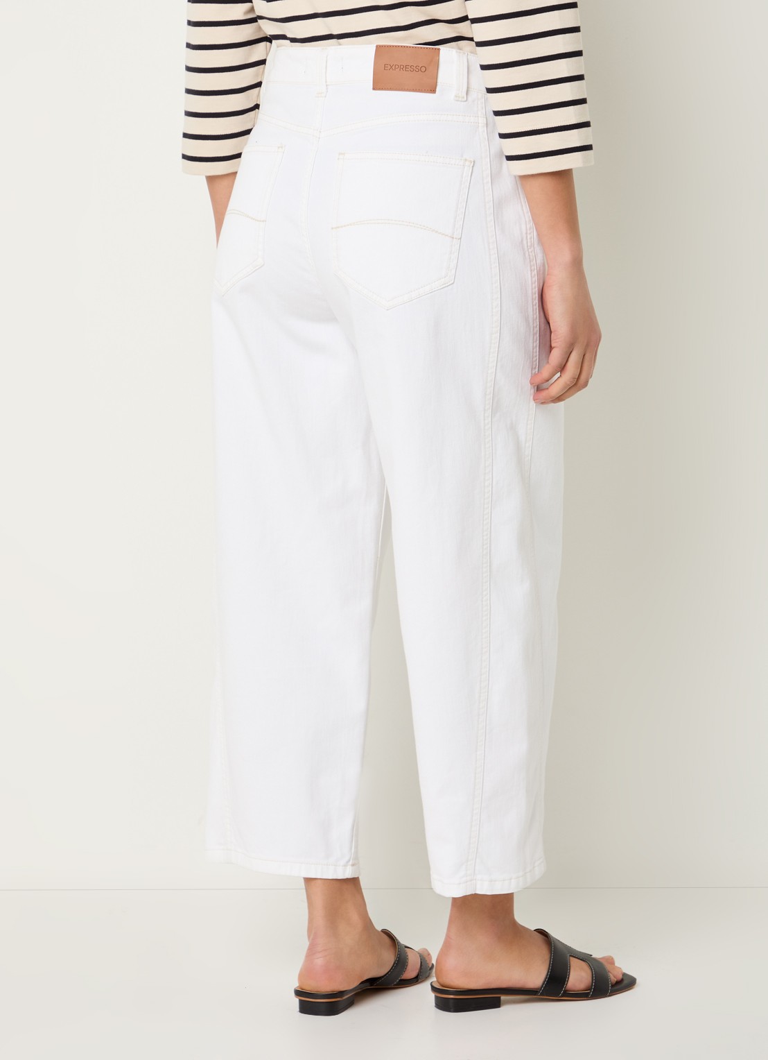 Expresso Mid waist balloon fit jeans met gekleurde wassing - achterkant 3 wit