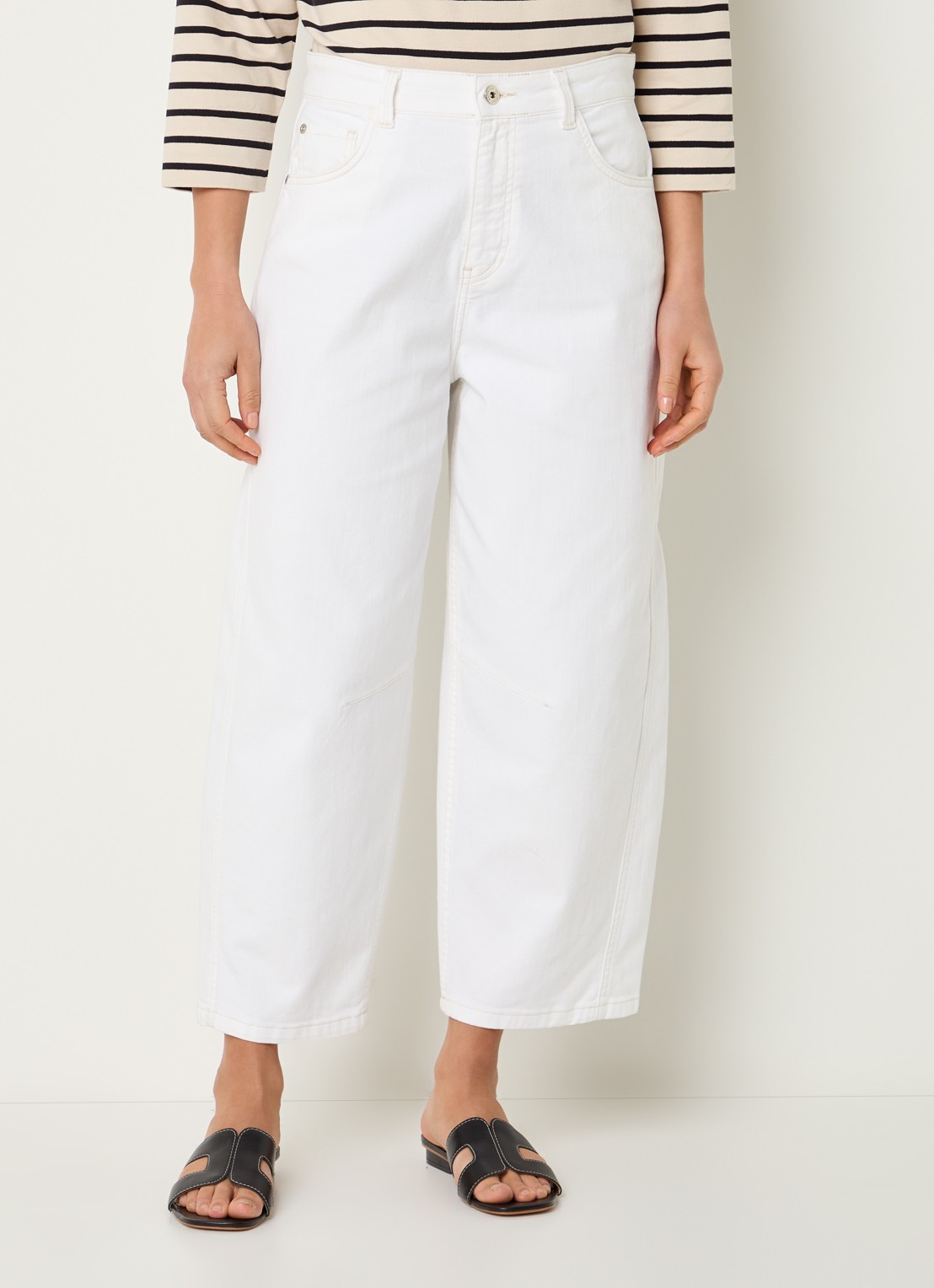 Expresso Mid waist balloon fit jeans met gekleurde wassing - detail 4 wit