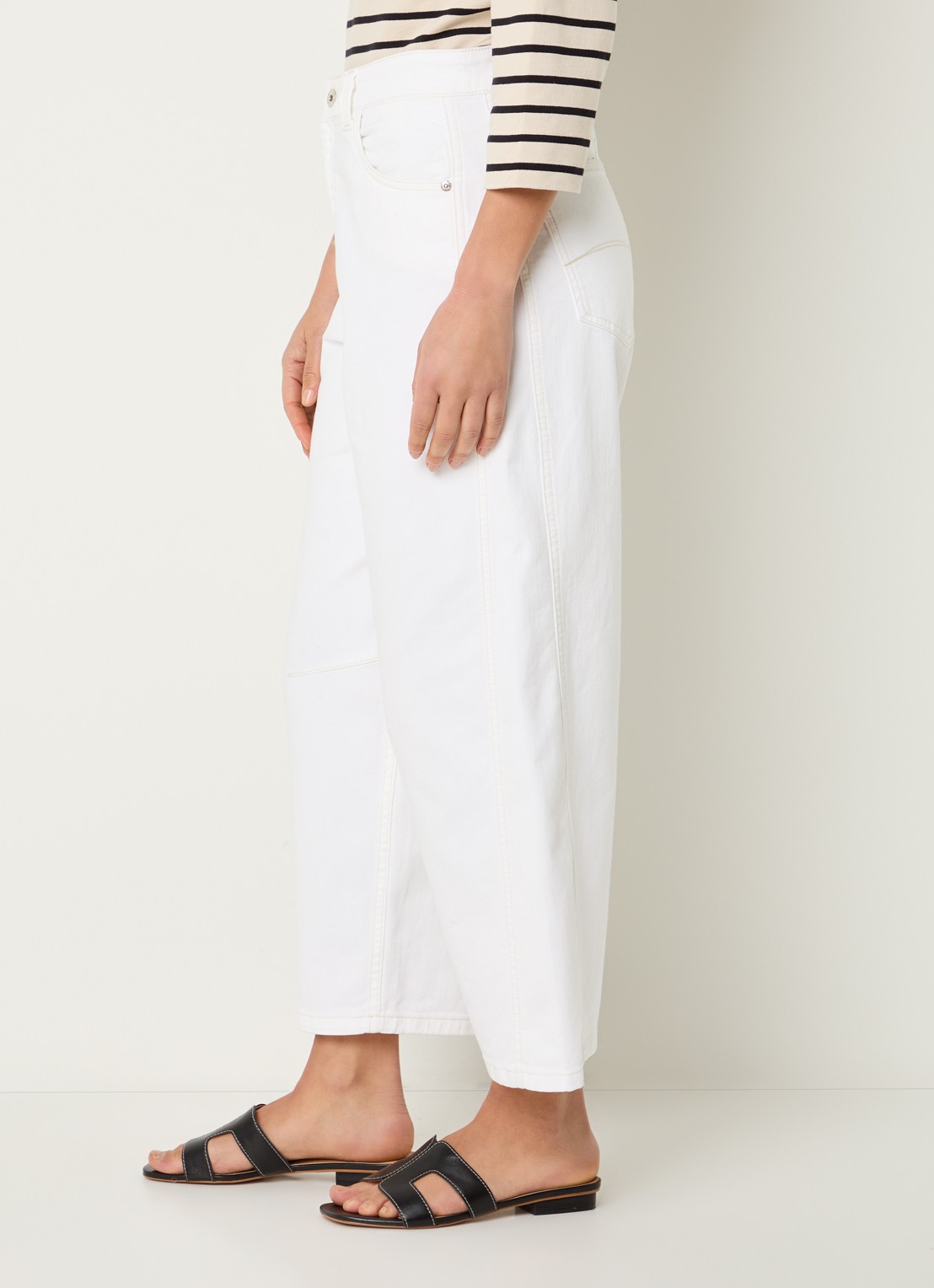 Expresso Mid waist balloon fit jeans met gekleurde wassing - detail 5 wit