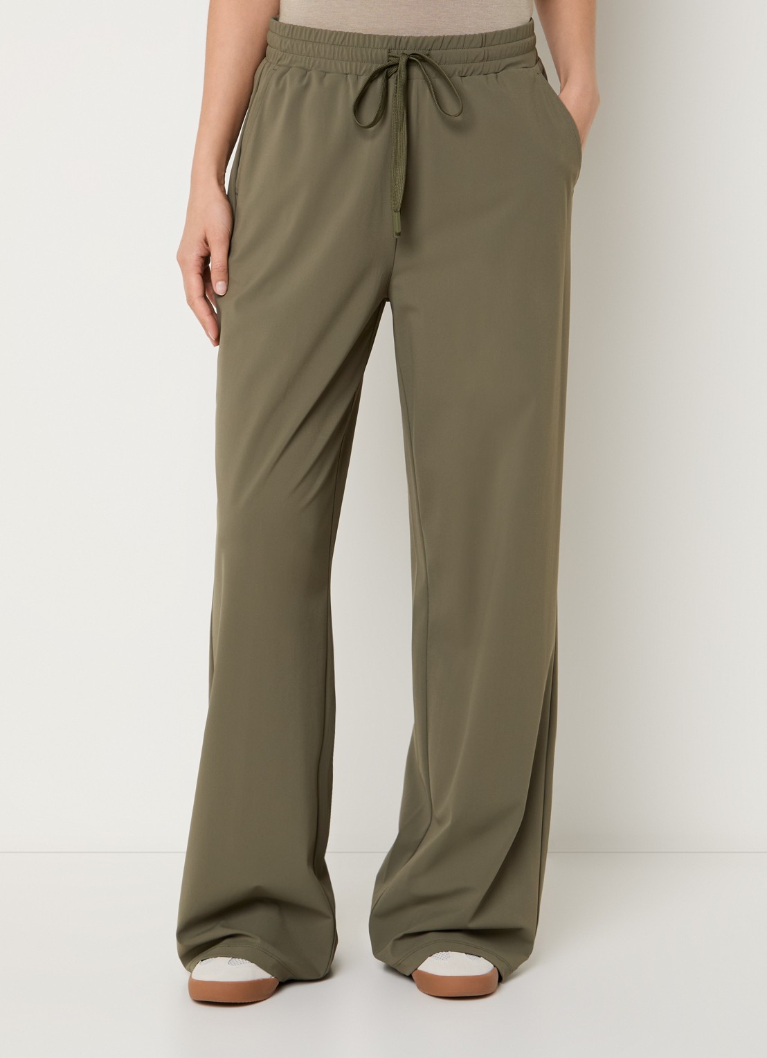 Expresso Mid waist loose fit joggingbroek - detail 4 bronsgroen