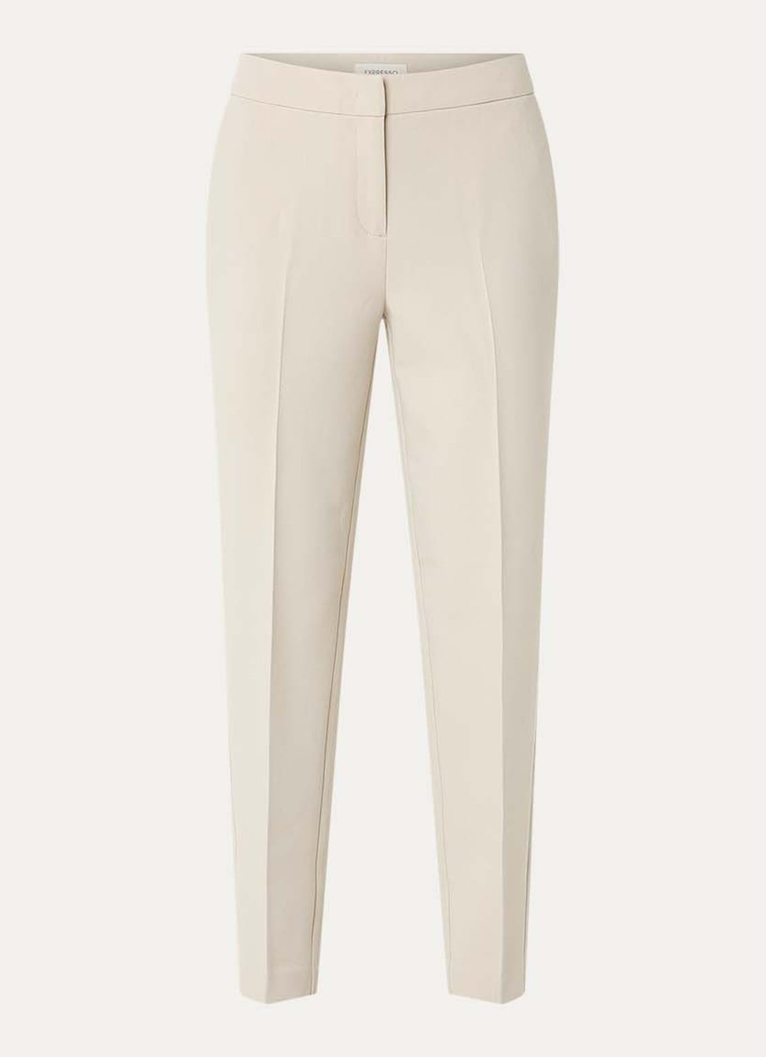 Expresso Mid waist regular fit pantalon met steekzakken - voorkant 2 beige