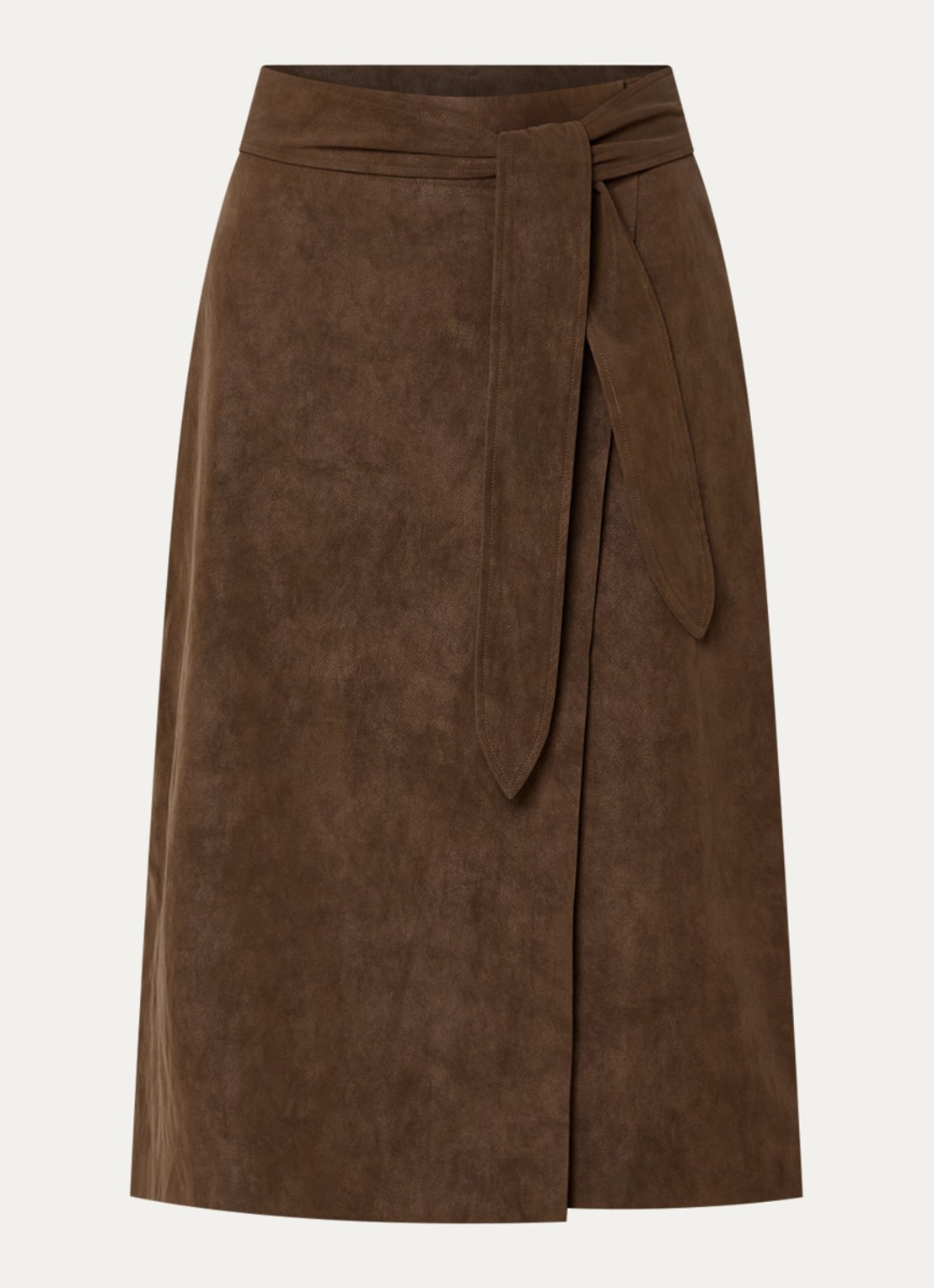 Expresso Midi rok met ceintuur - voorkant 3 bruin