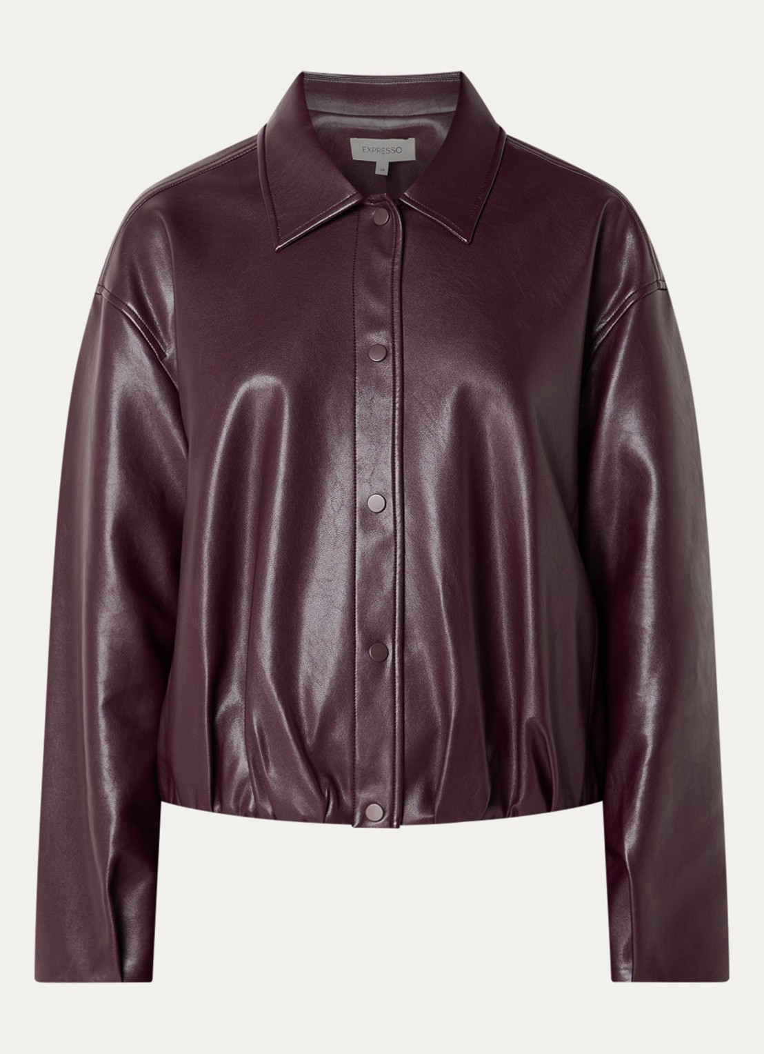 Expresso Midi rok van imitatieleer - voorkant 3 bruin