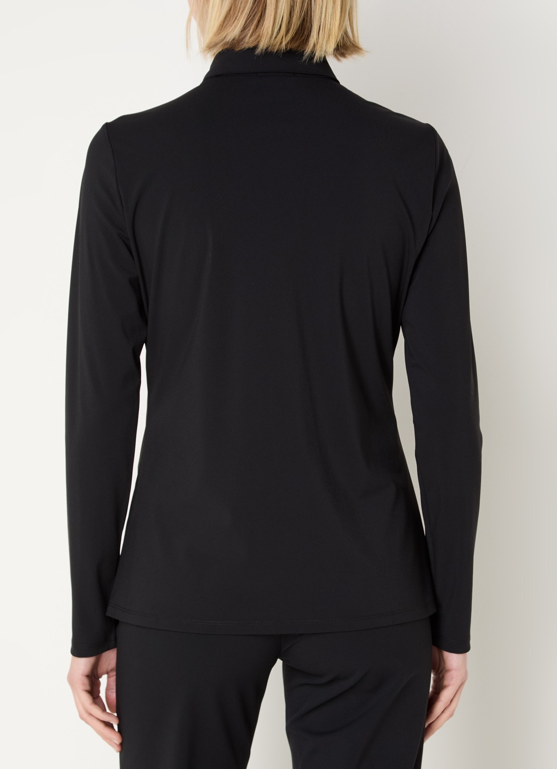 Expresso Noos blouse van travelstof - achterkant 3 zwart