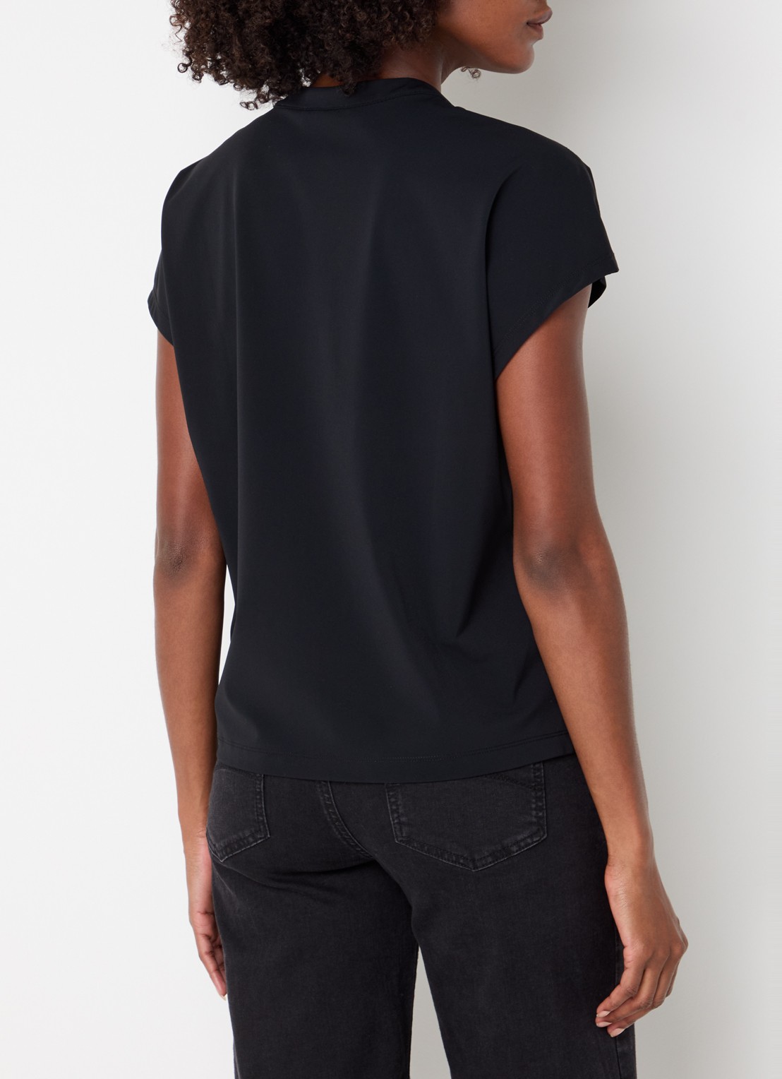 Expresso Noos T-shirt met V-hals - achterkant 4 zwart