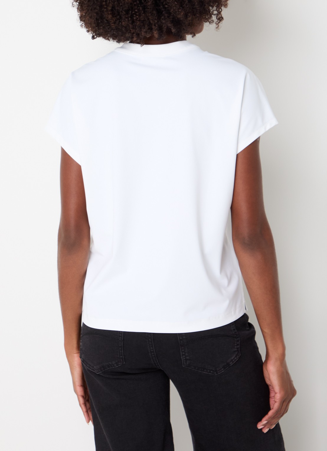 Expresso Noos T-shirt met V-hals - achterkant 2 wit