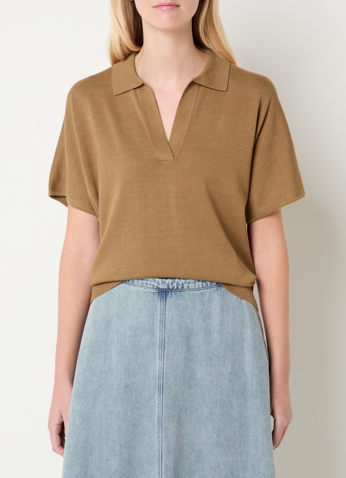 Expresso Polo met stretch - detail 3 wit