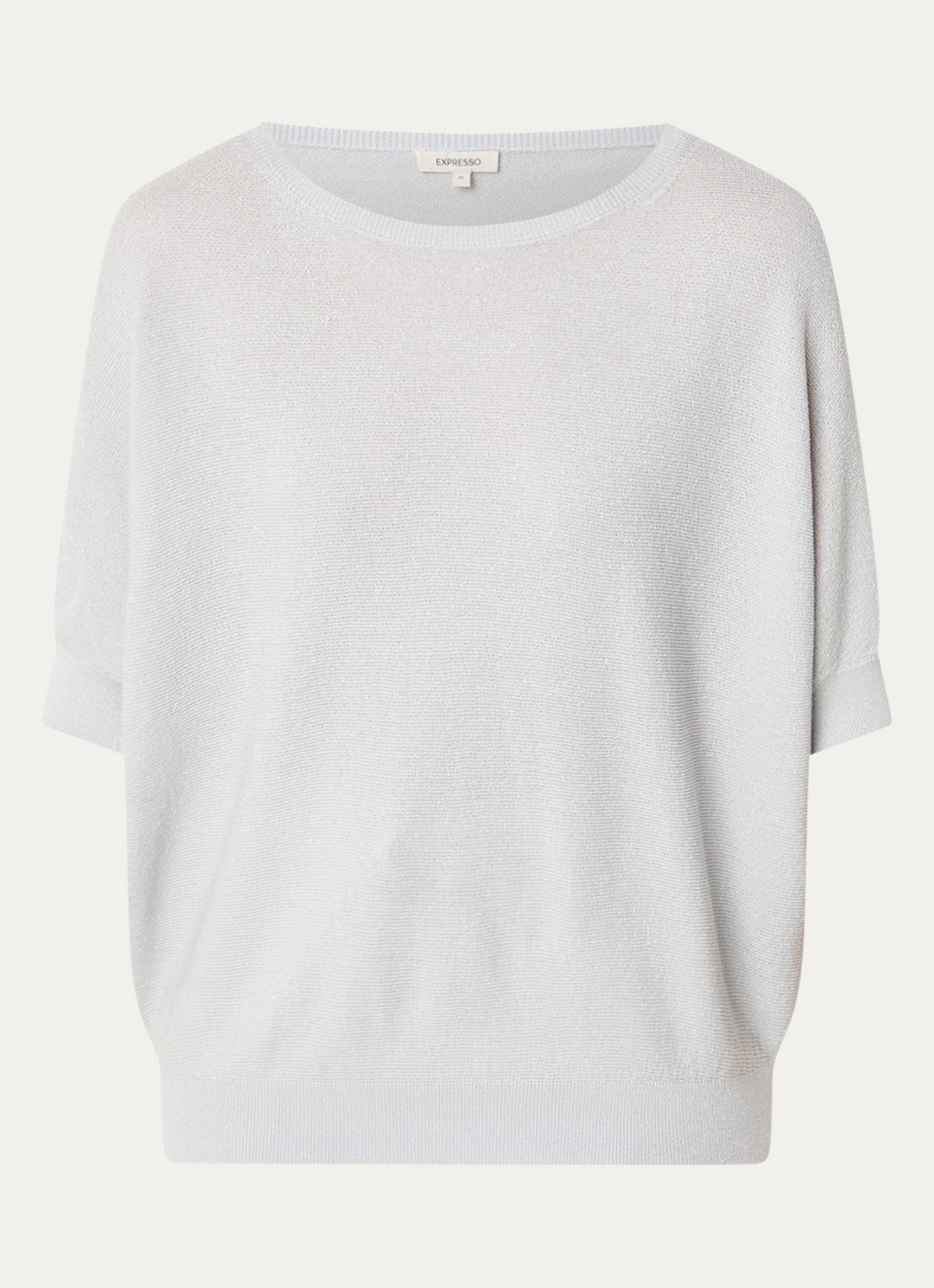 Expresso Pullover met lurex en boothals - voorkant 2 grijsmele