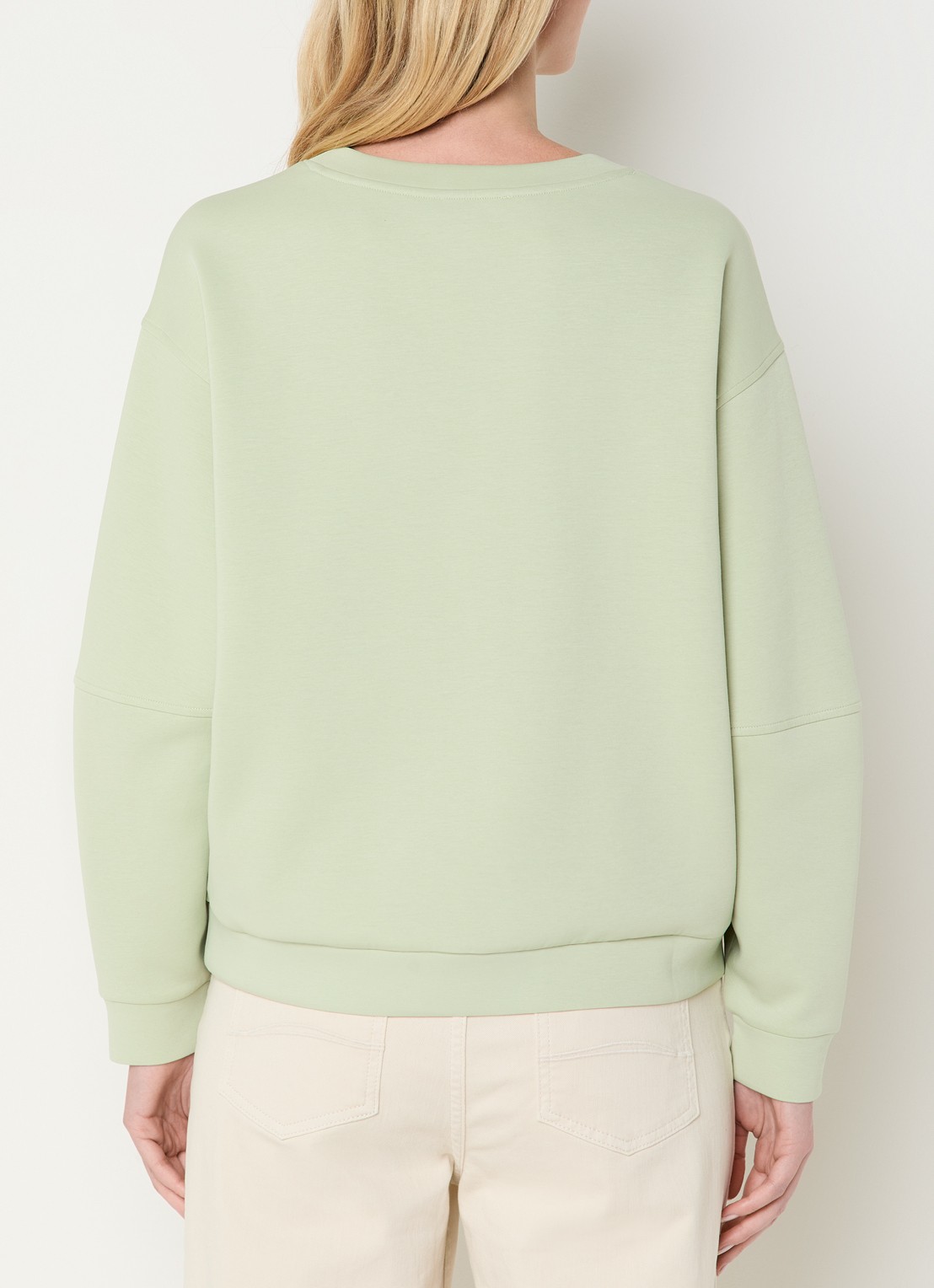 Expresso Sweater met ronde hals - achterkant 7 lindegroen