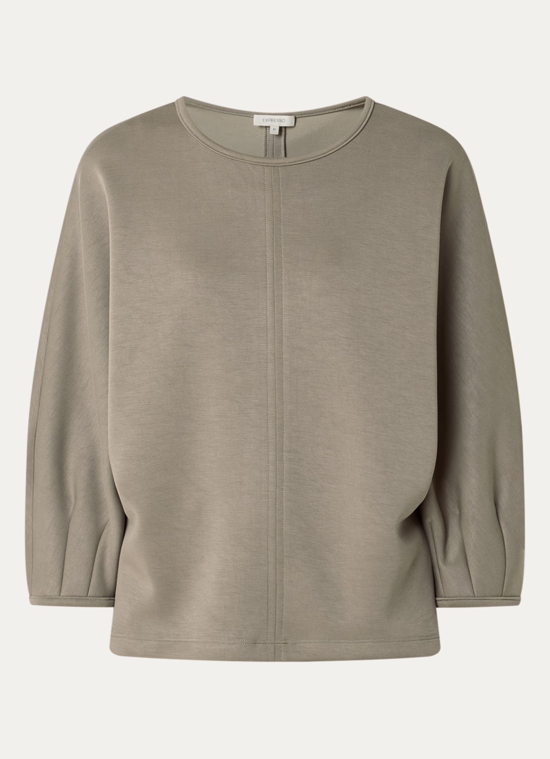 Expresso Sweater met ronde hals - voorkant 2 donkerbeige
