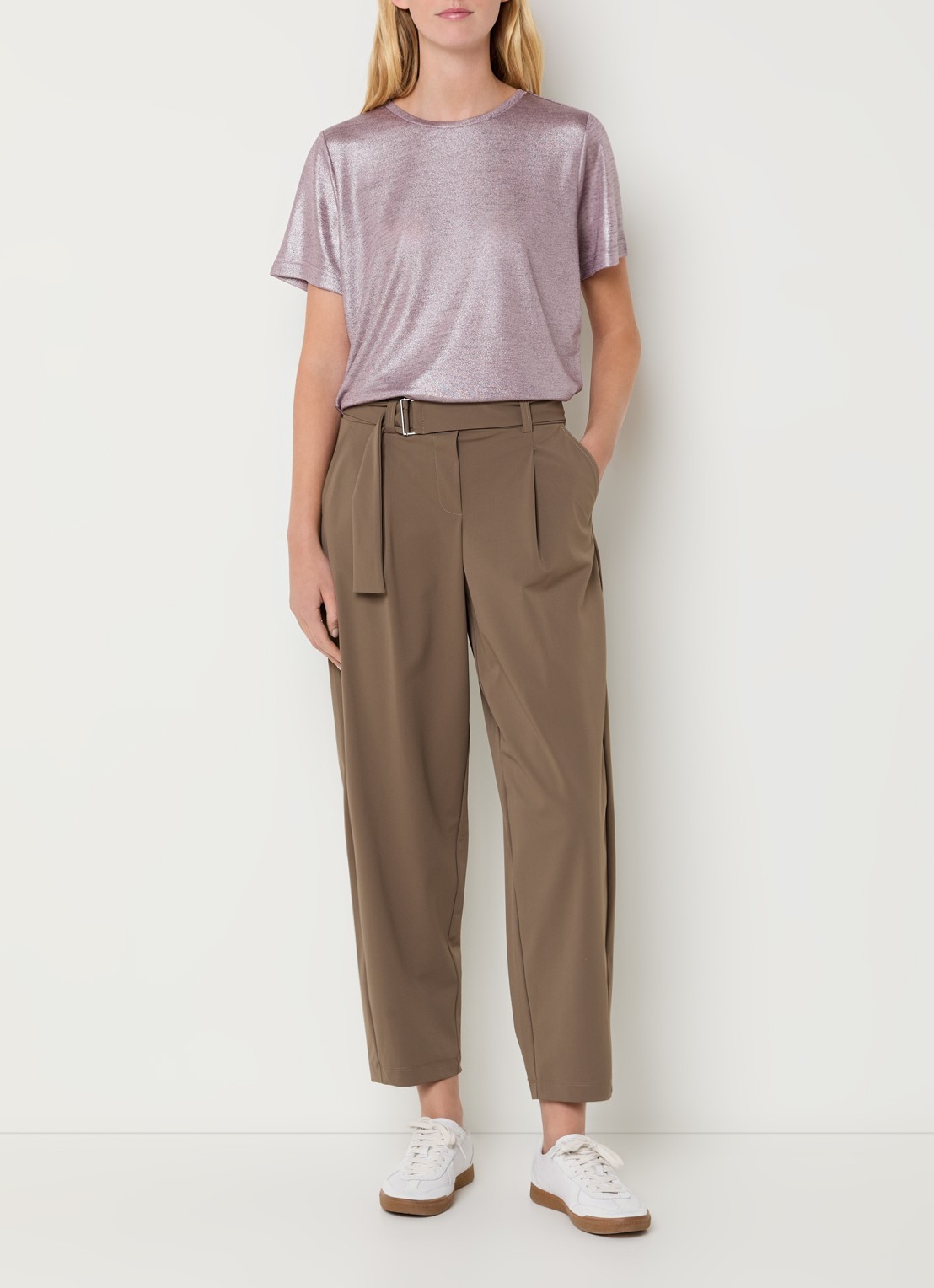 Expresso T-shirt met lurex - voorkant 3 lila