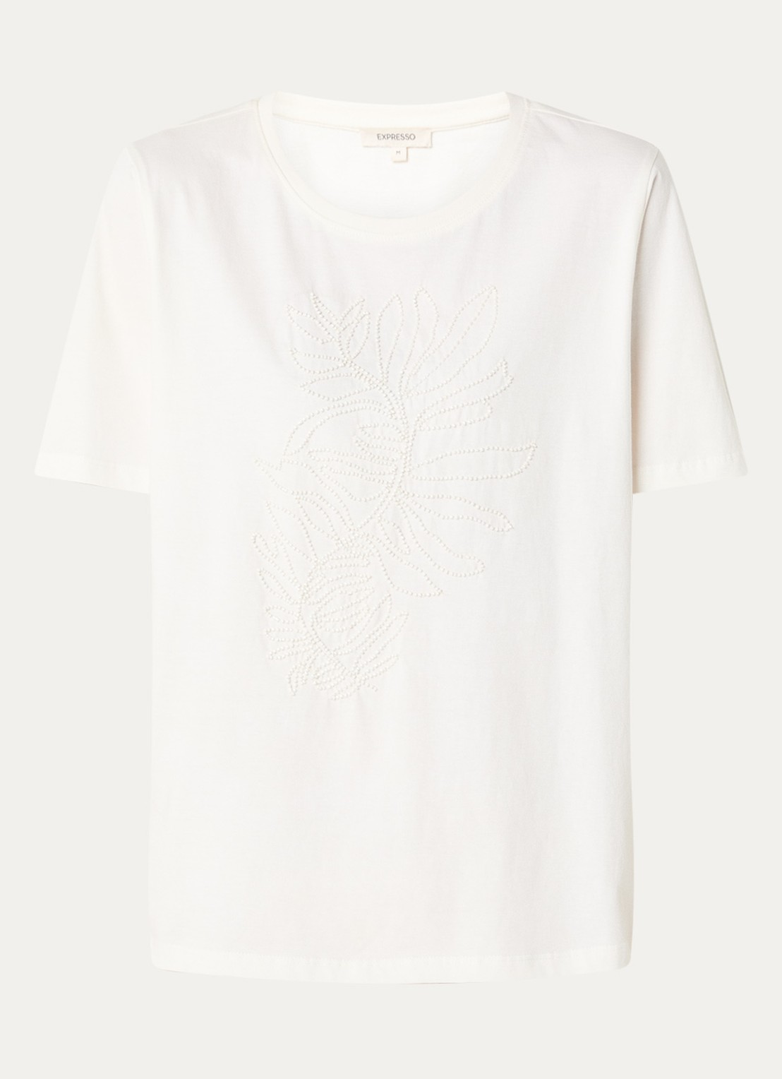 Expresso T-shirt met pailletten - voorkant 2 wit