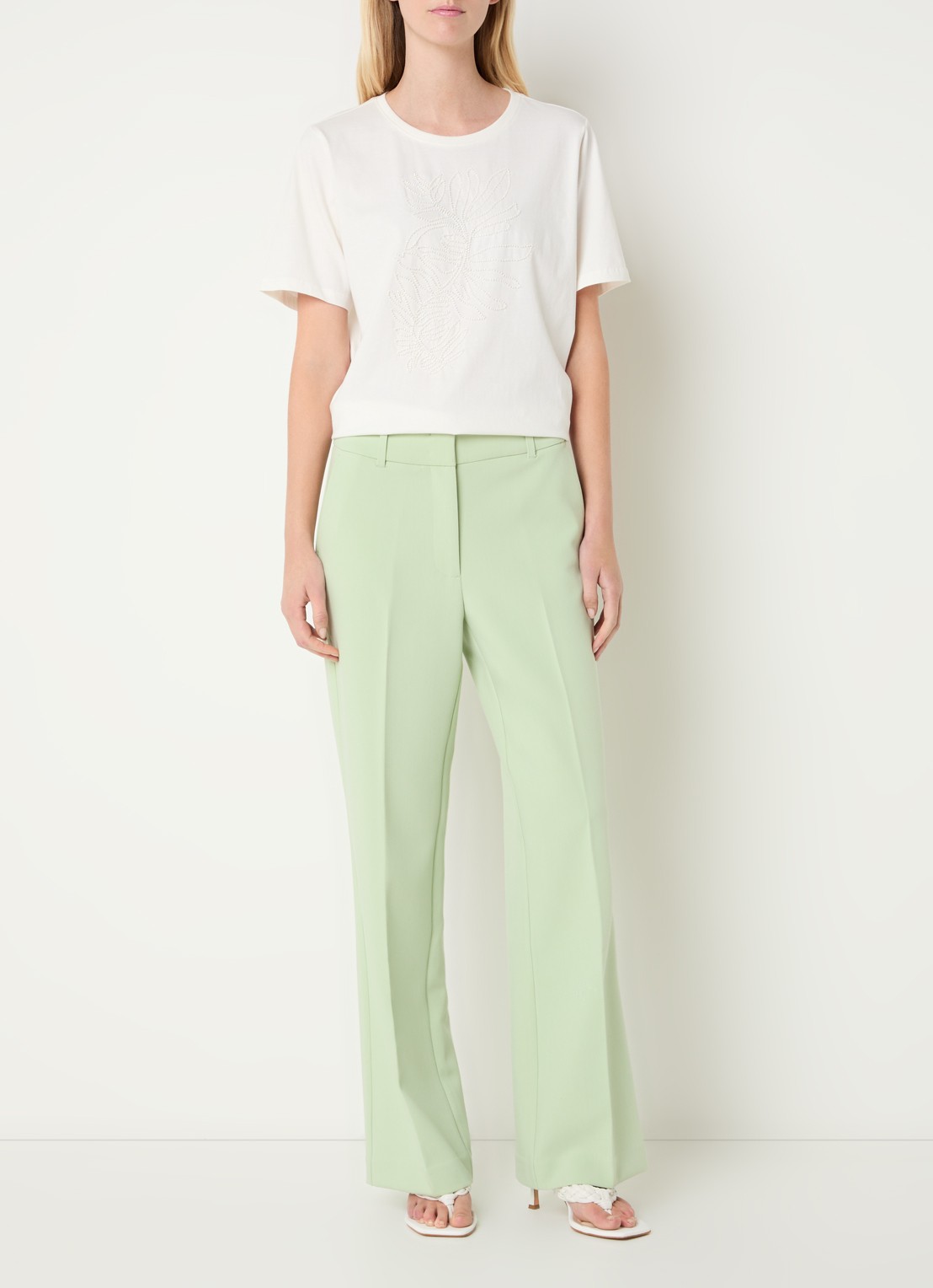 Expresso T-shirt met pailletten - voorkant 3 wit