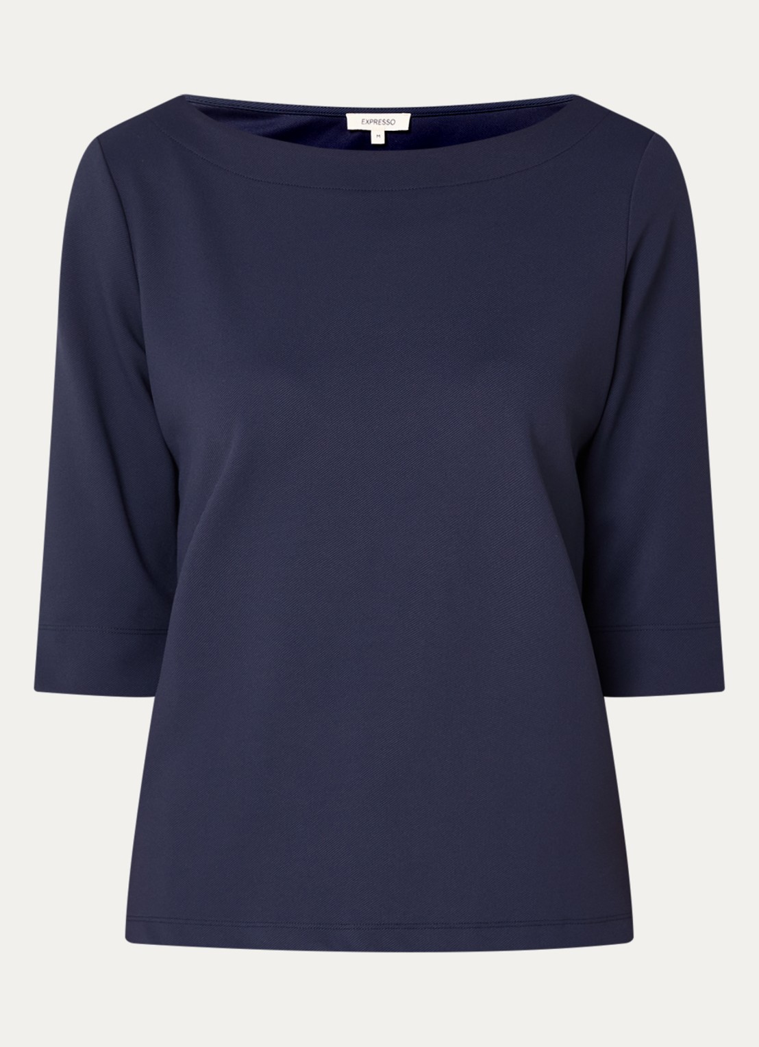 Expresso T-shirt met ronde hals - voorkant donkerblauw