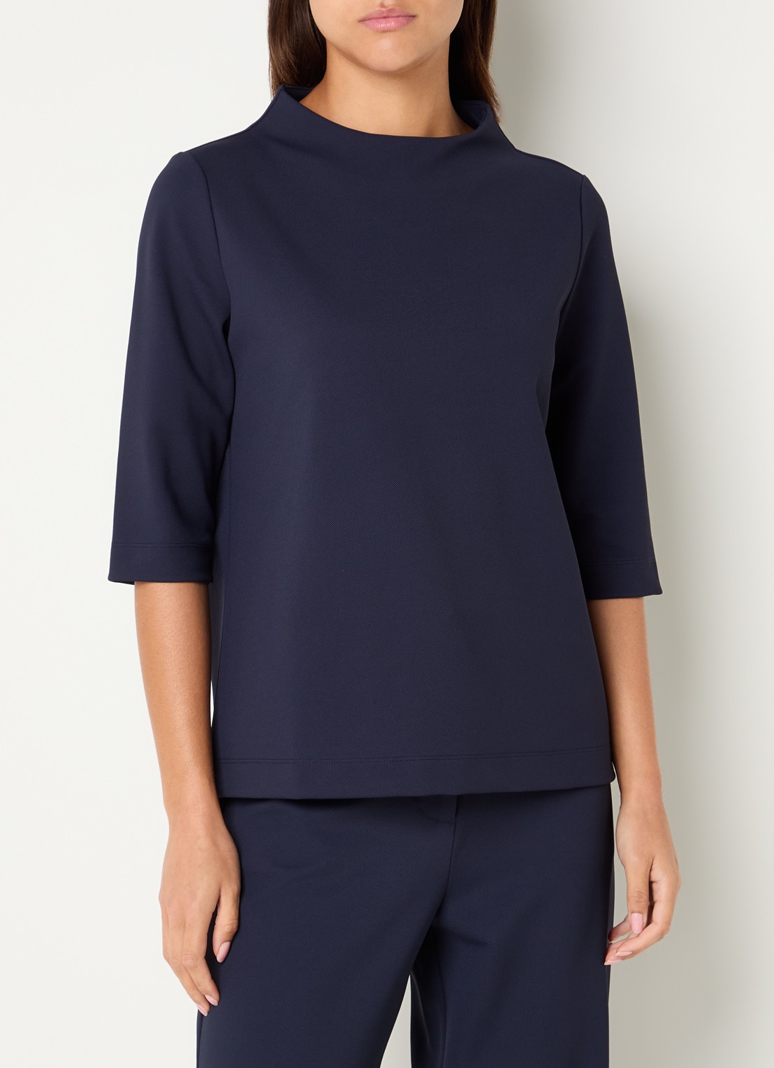 Expresso T-shirt met ronde hals - detail 3 donkerblauw