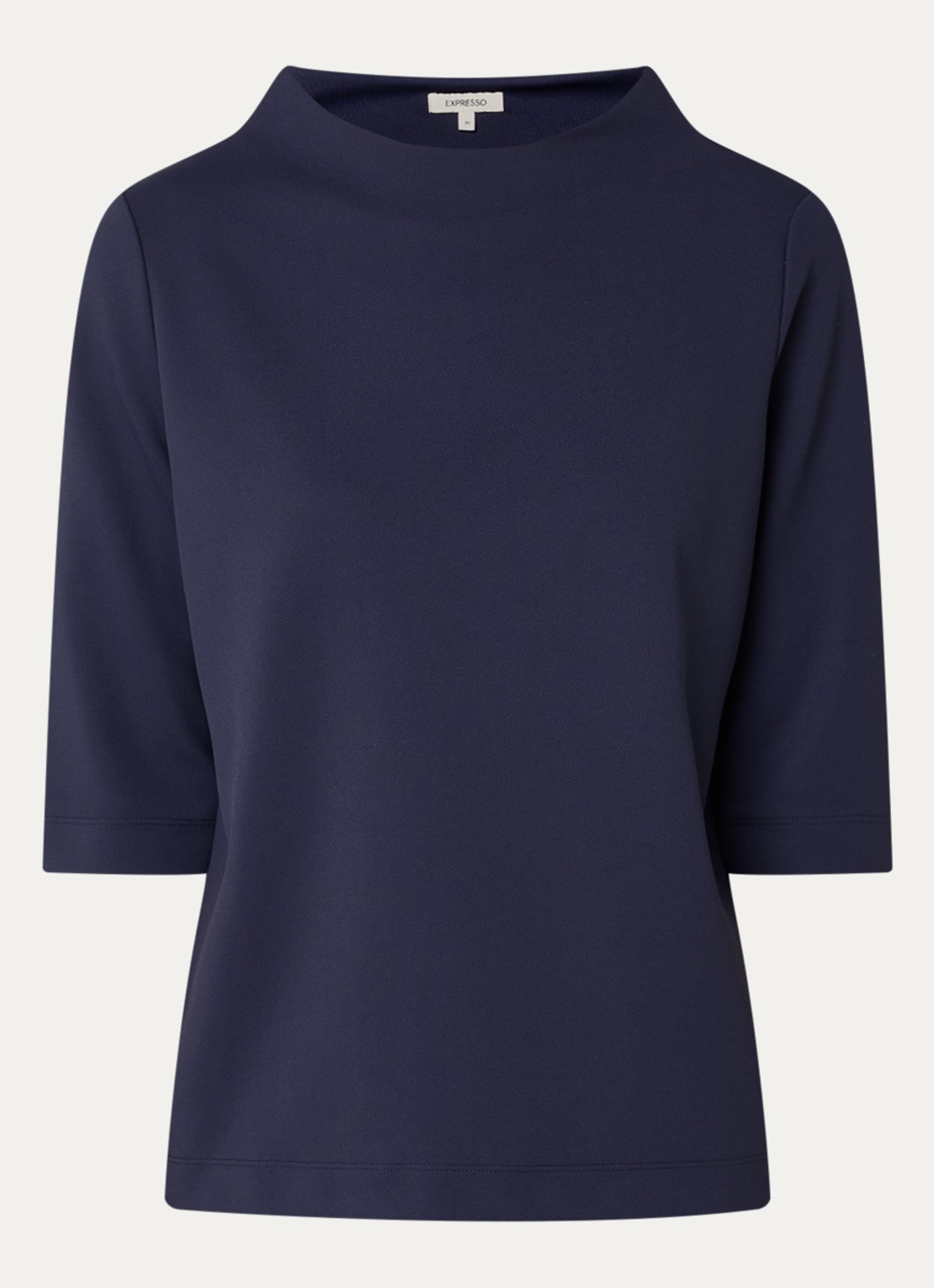 Expresso T-shirt met ronde hals - voorkant donkerblauw