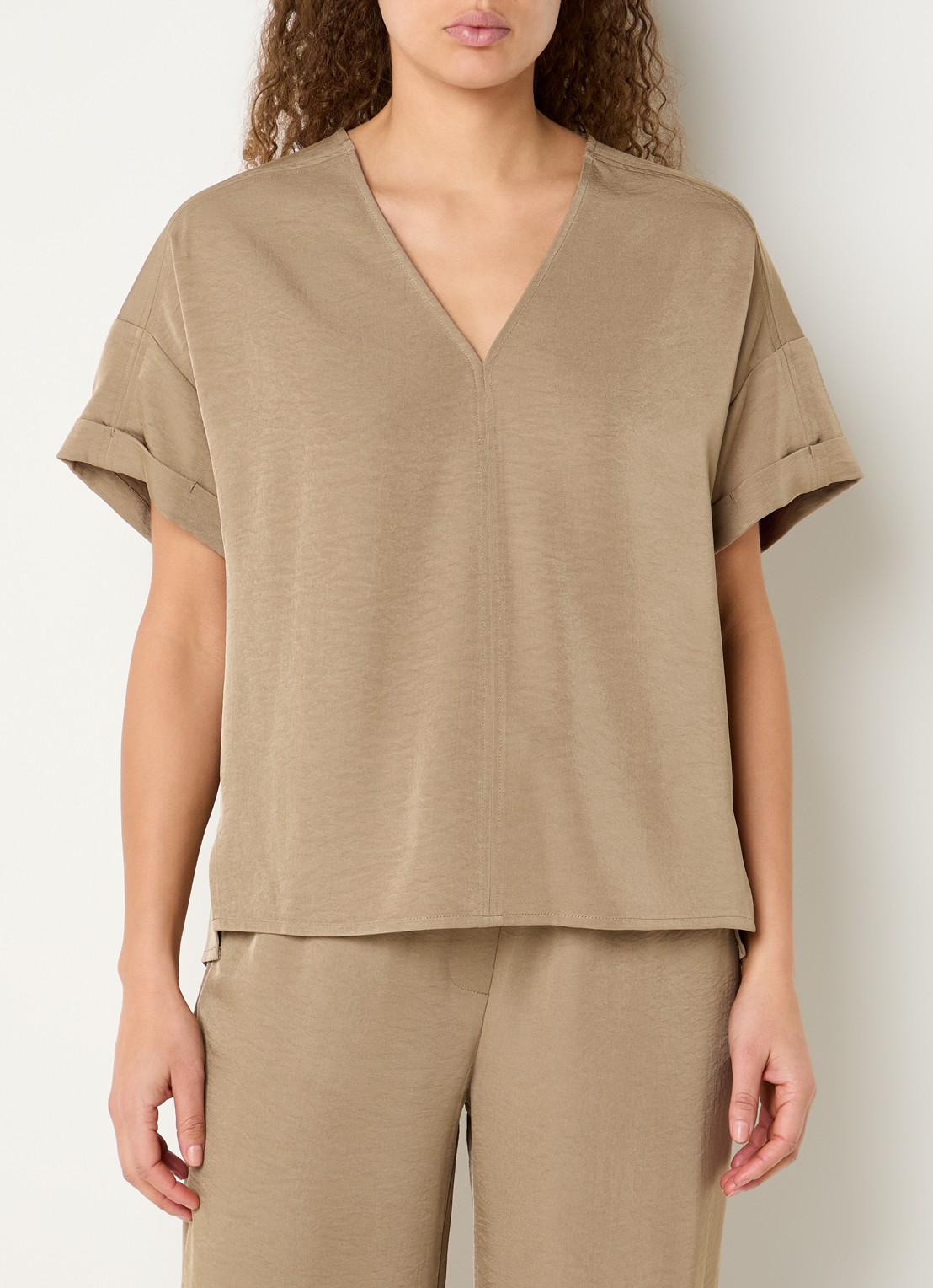 Expresso Top met glanzende finish  - detail 4 roestbruin