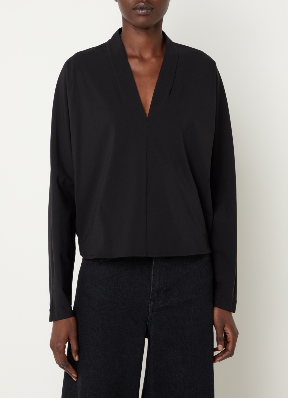 Expresso Top met V-hals - detail zwart