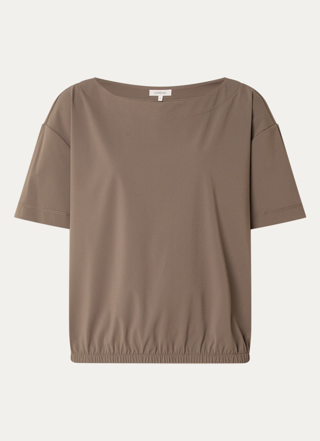Expresso Travel top met boothals - voorkant zand