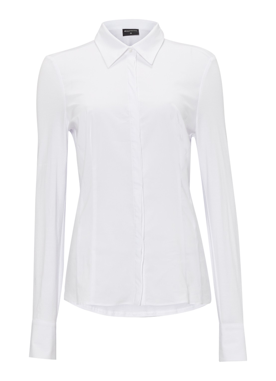 Expresso Xani blouse met jersey mouw - voorkant 3 wit