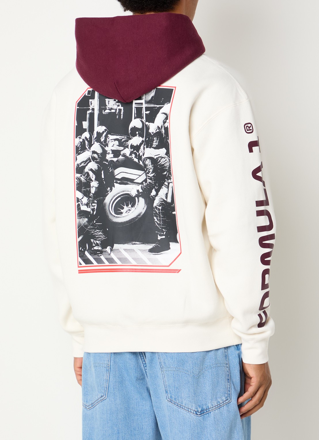 F1 All Hands hoodie met logo- en backprint - detail 3 creme