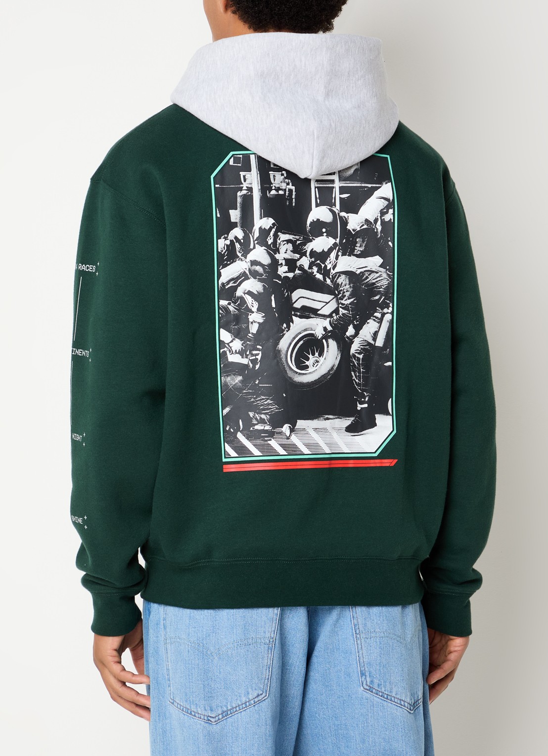 F1 All Hands hoodie met logo- en backprint - detail 3 donkergroen
