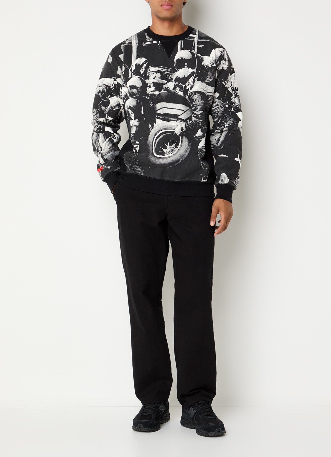 F1 All Hands sweater met print - voorkant 2 zwart