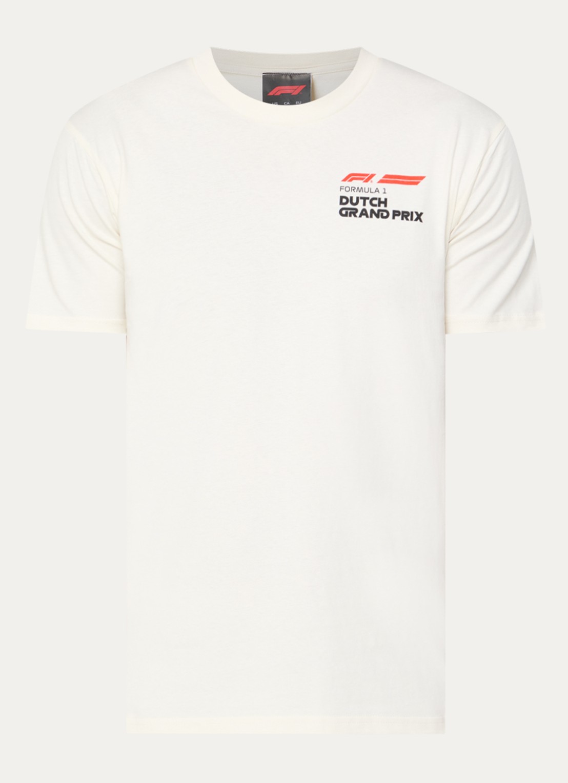 F1 Netherlands Grand Prix T-shirt met logo- en backprint - voorkant ivoor