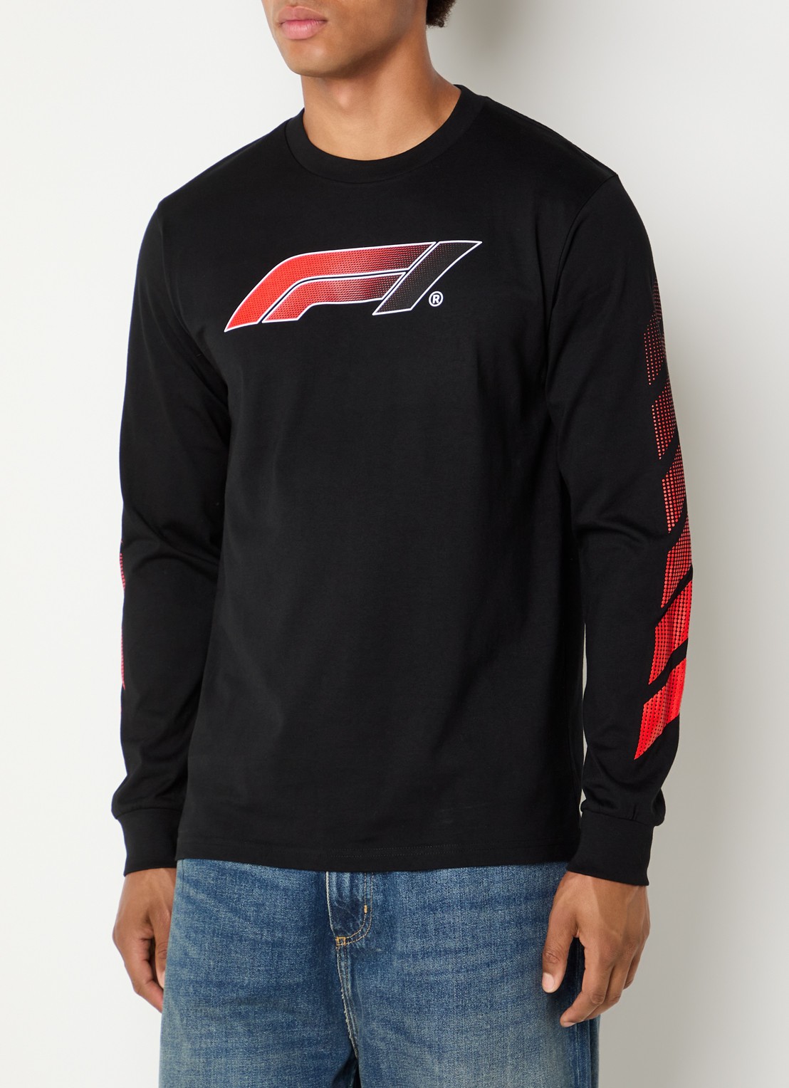 F1 Victory longsleeve met logo- en backprint - achterkant zwart