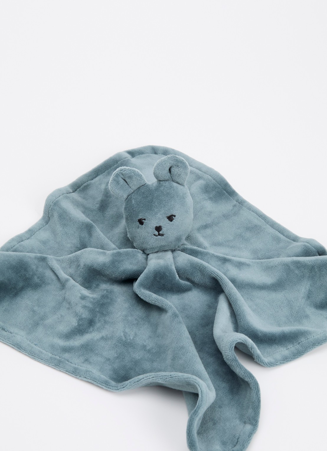 Fabelab Bear knuffeldoekje 32 cm - voorkant 2 blauw