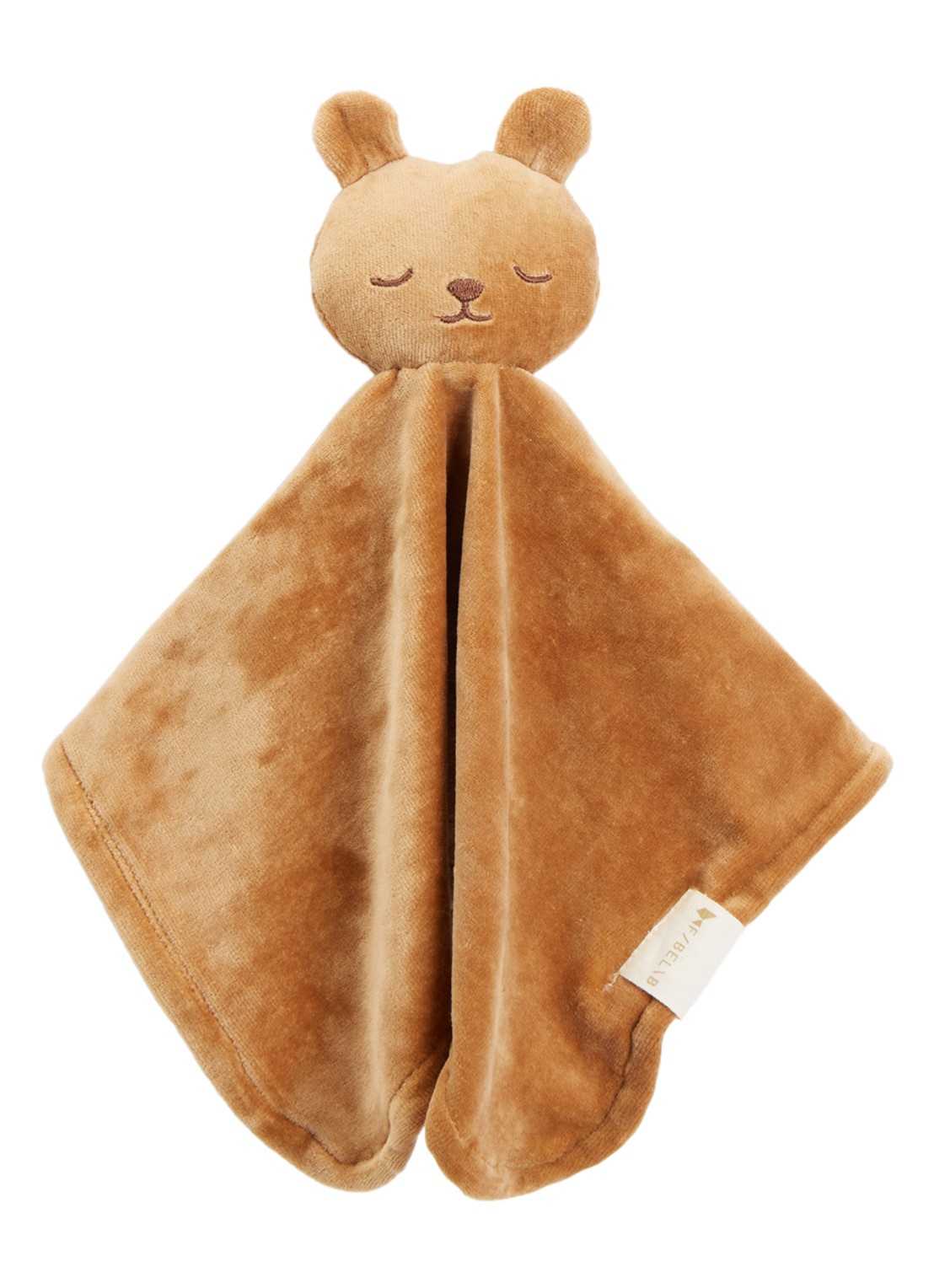 Fabelab Bear knuffeldoekje  - voorkant bruin
