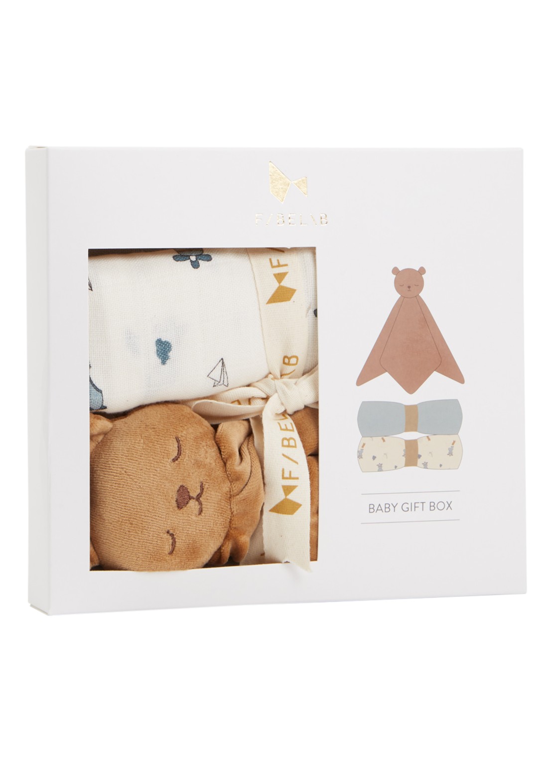 Fabelab Bunny cadeauset 3-delig  - voorkant blauw