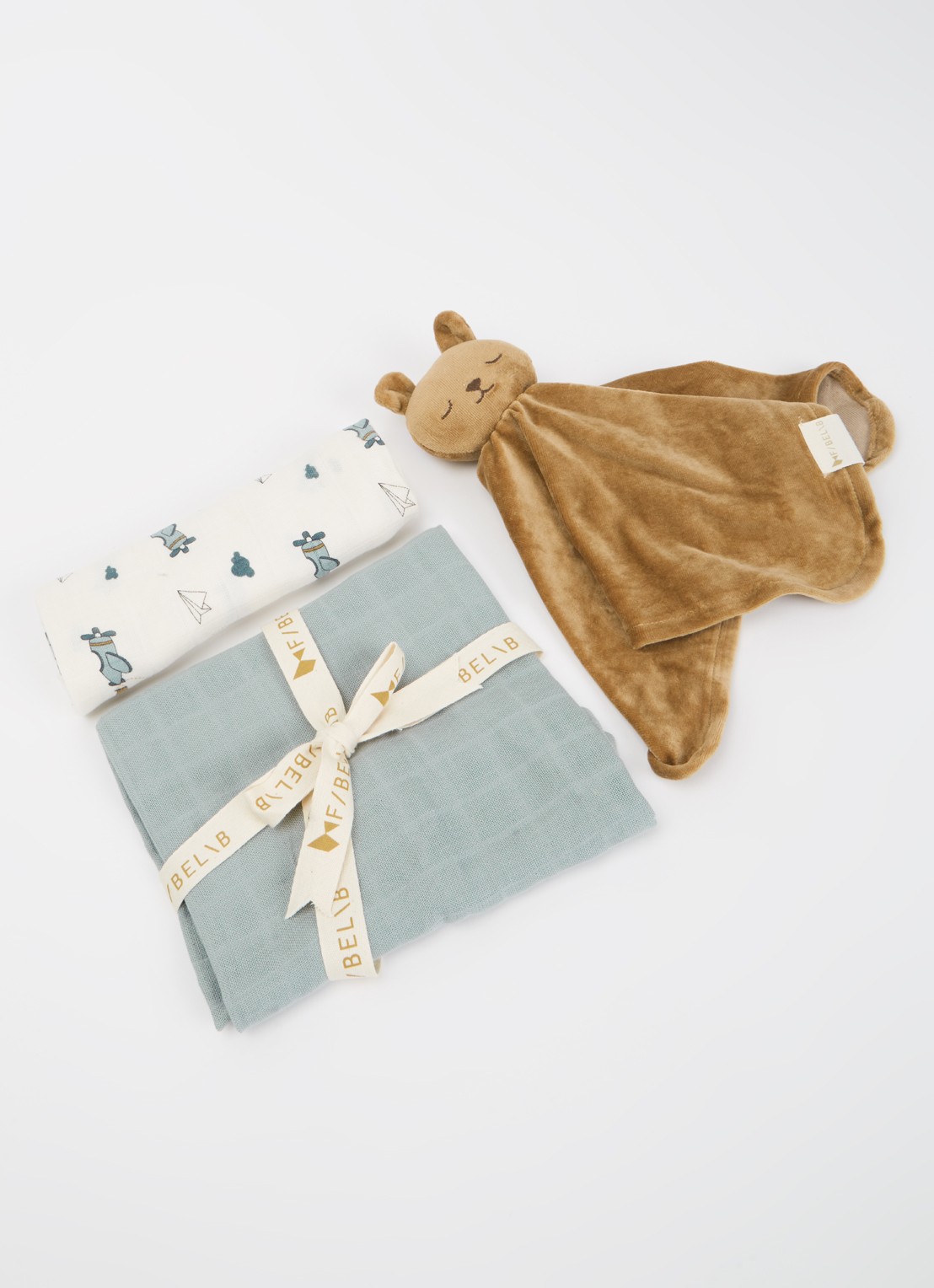 Fabelab Bunny cadeauset 3-delig  - voorkant 2 blauw