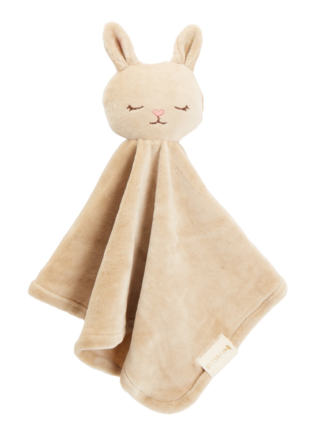 Fabelab Bunny knuffeldoekje  - voorkant lichtbruin