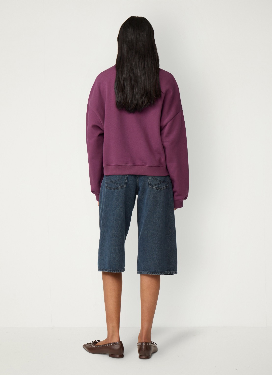 Fabienne Chapot Amy sweater met logoprint - achterkant 3 paars