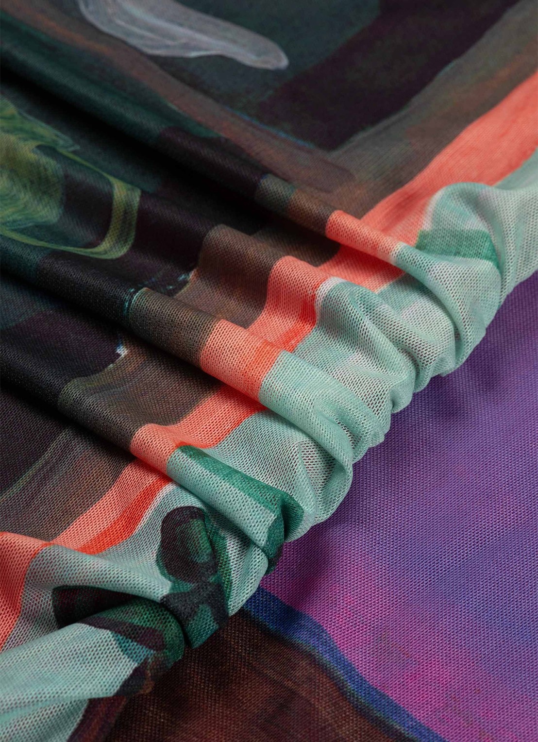 Fabienne Chapot Ashley midi jurk van mesh met print - detail 3 groen