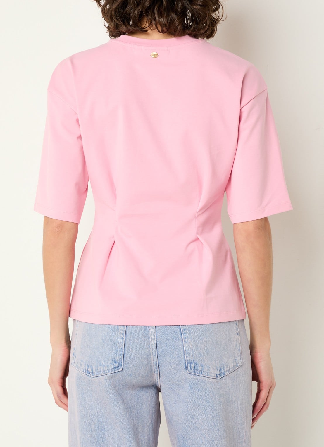 Fabienne Chapot Asta T-shirt met applicatie - achterkant 4 roze