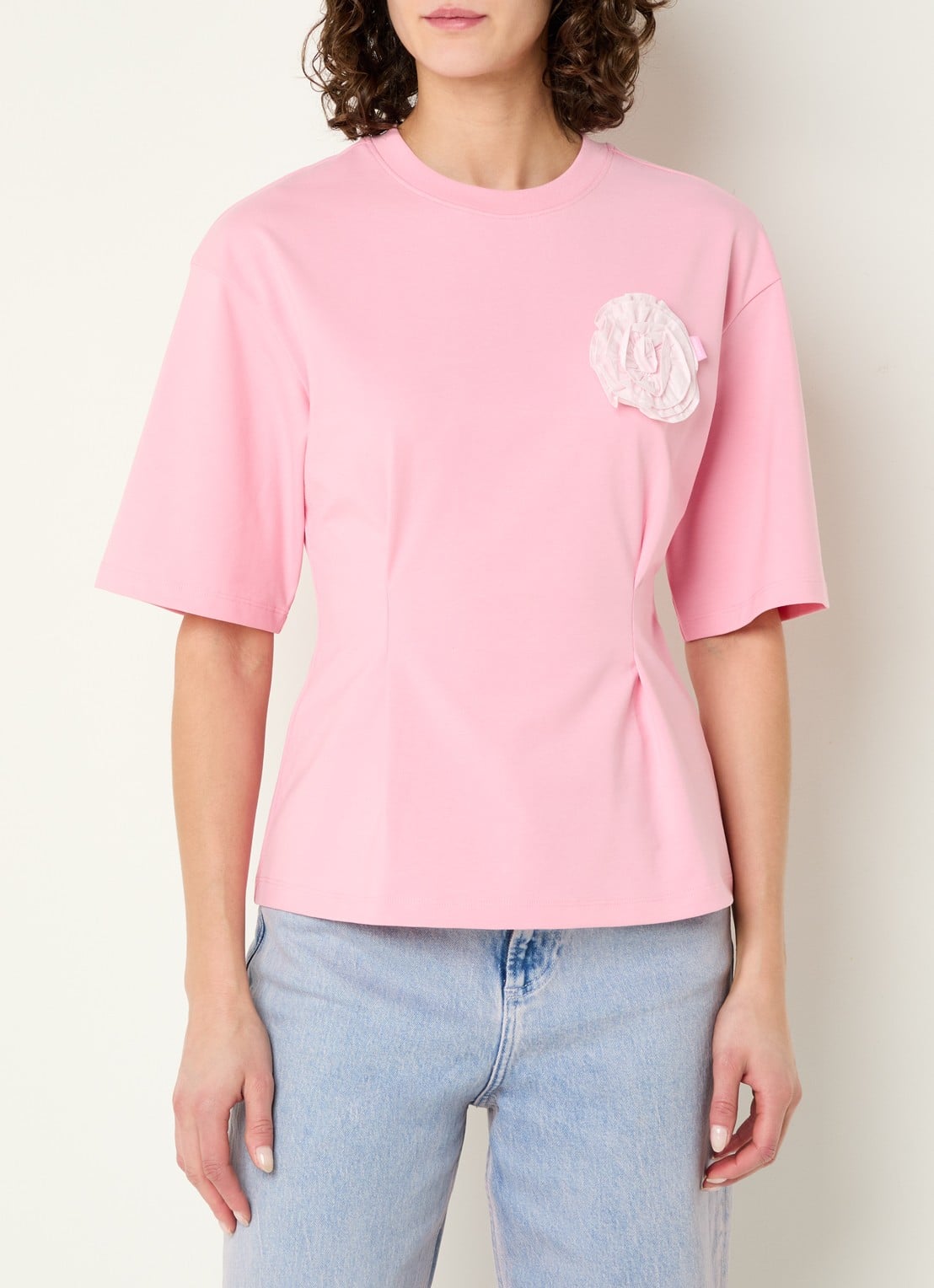 Fabienne Chapot Asta T-shirt met applicatie - detail 3 roze