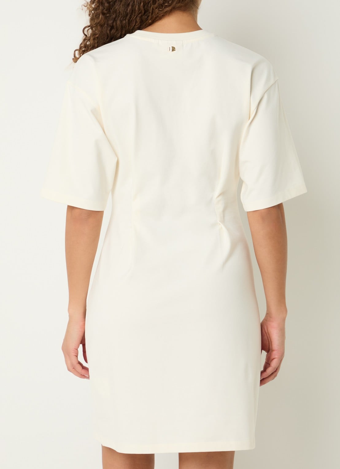Fabienne Chapot Astan midi jurk met stretch - achterkant 4 creme