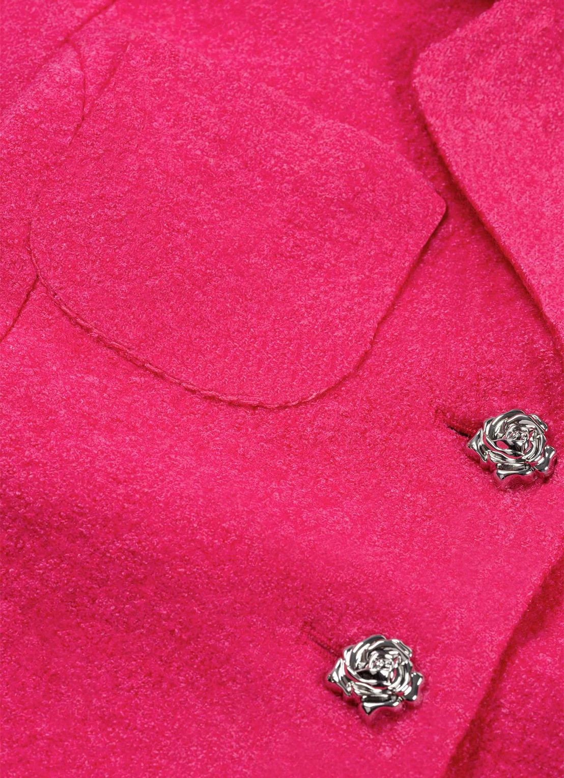 Fabienne Chapot Baby single-breasted blazer met borstzakken - detail 3 fuchsia