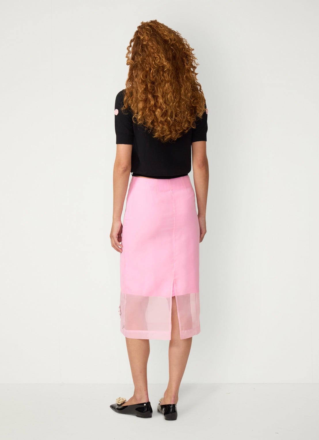 Fabienne Chapot Bibi Rose fijngebreide pullover in wolblend - achterkant 5 zwart