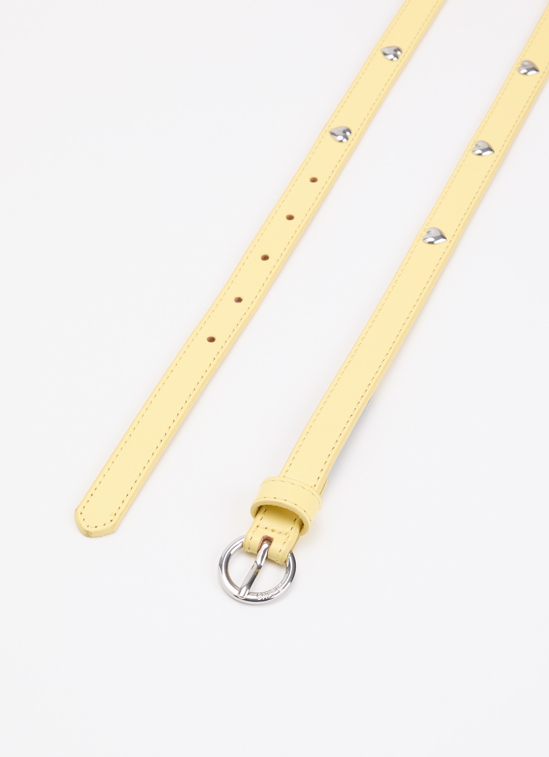 Fabienne Chapot Bold Love Small riem van leer met studs - detail lichtgeel
