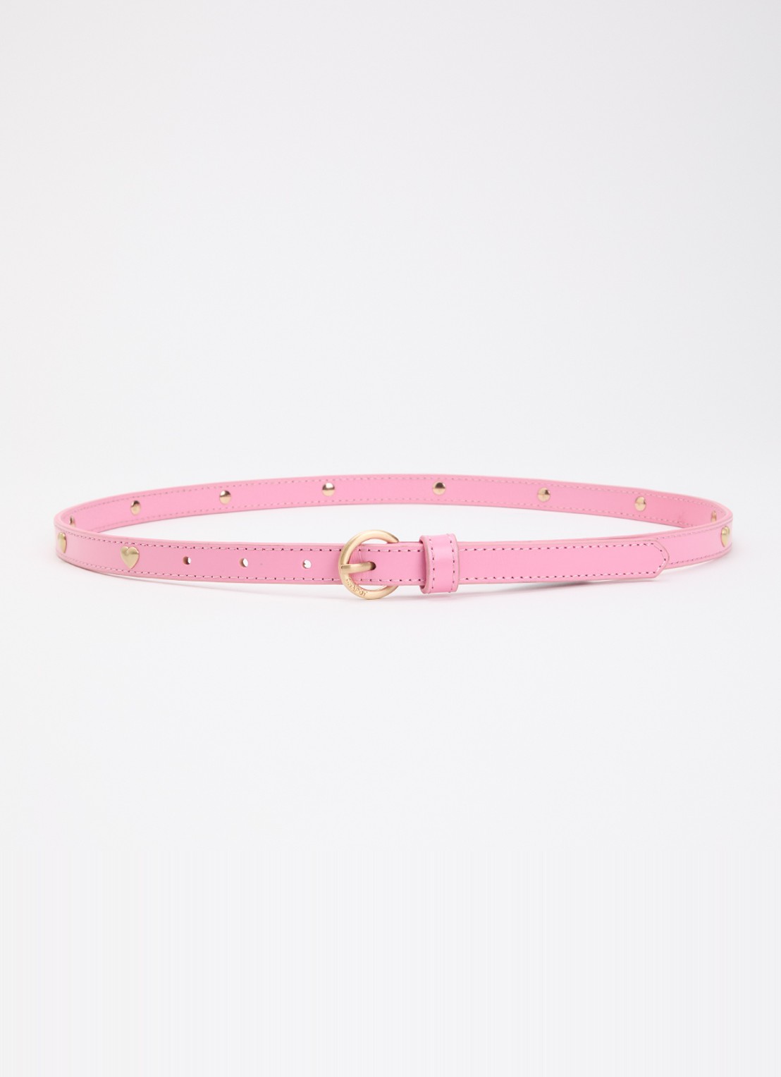 Fabienne Chapot Bold Love Small riem van leer met studs - voorkant 2 roze
