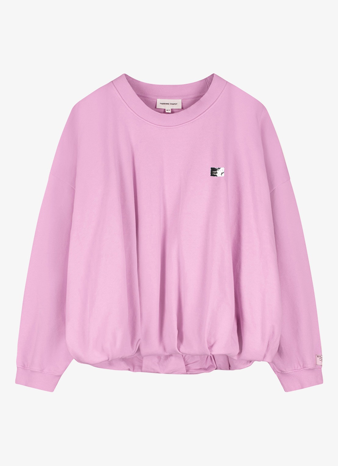 Fabienne Chapot Bubble sweater met plooidetail - voorkant 4 roze